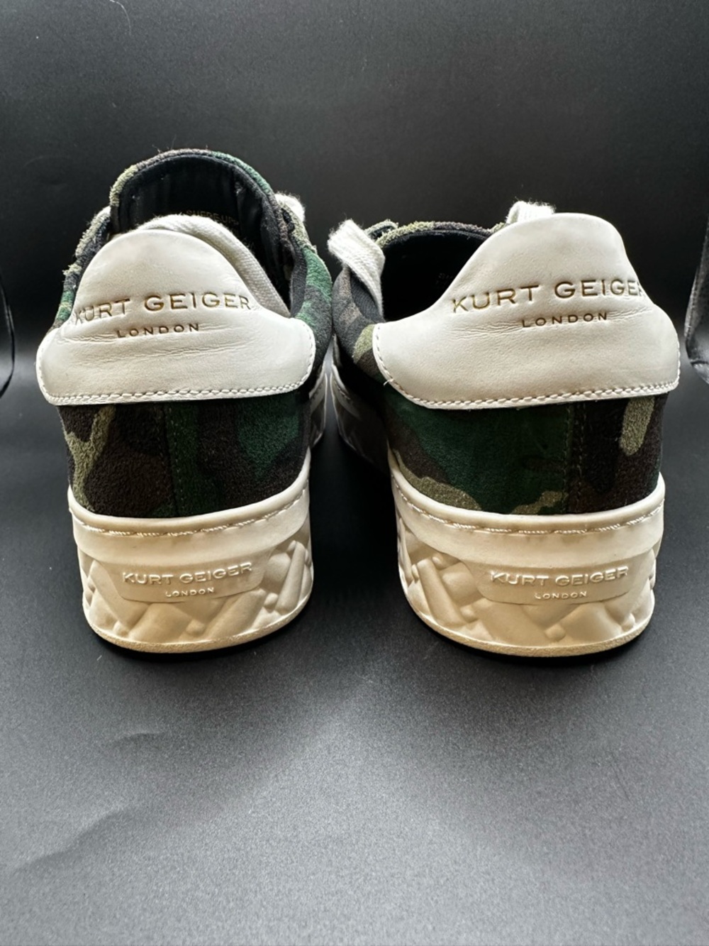 Kurt Geiger Camouflage Sneakers with Rainbow Stripe and Eye Emblem W-5 - Picture 4 of 13